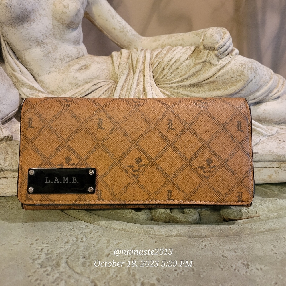 L.A.M.B. by Gwen Stefani Wallet in Saddle Luxury Designer Bag #600